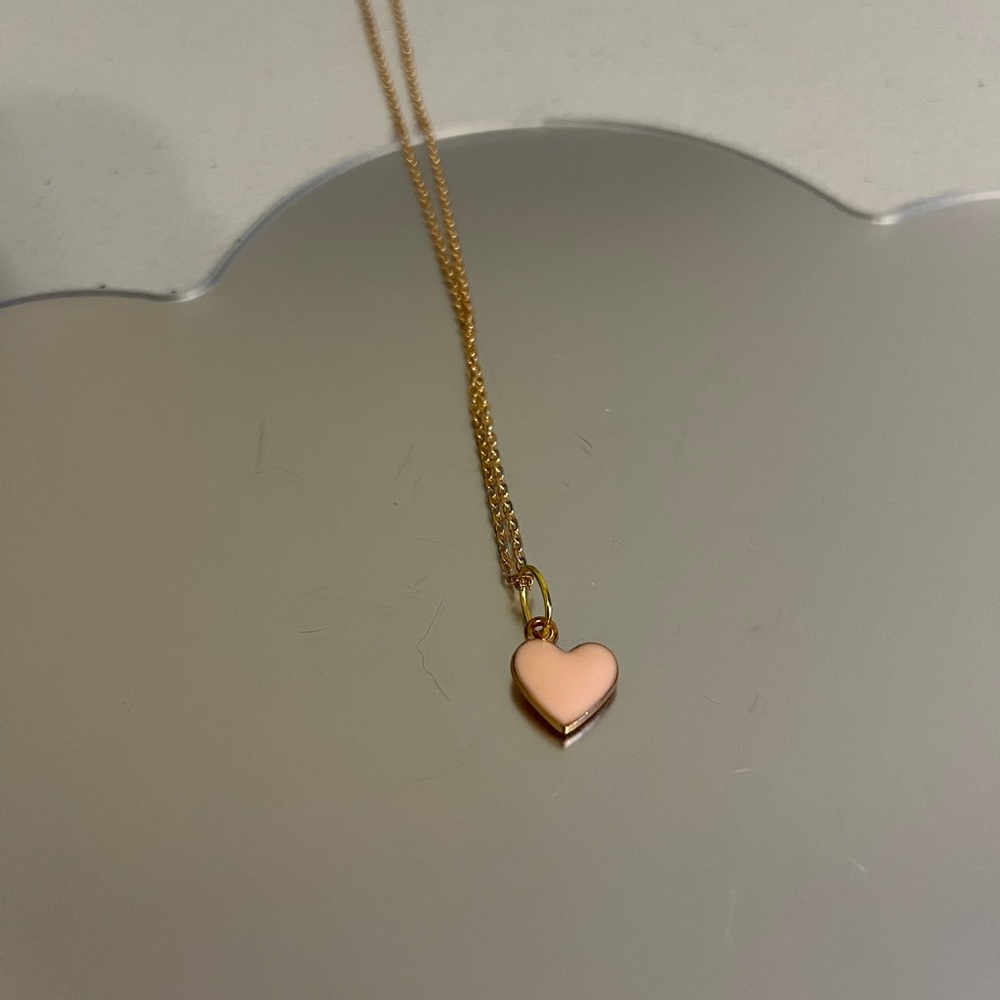Pink heart necklace
